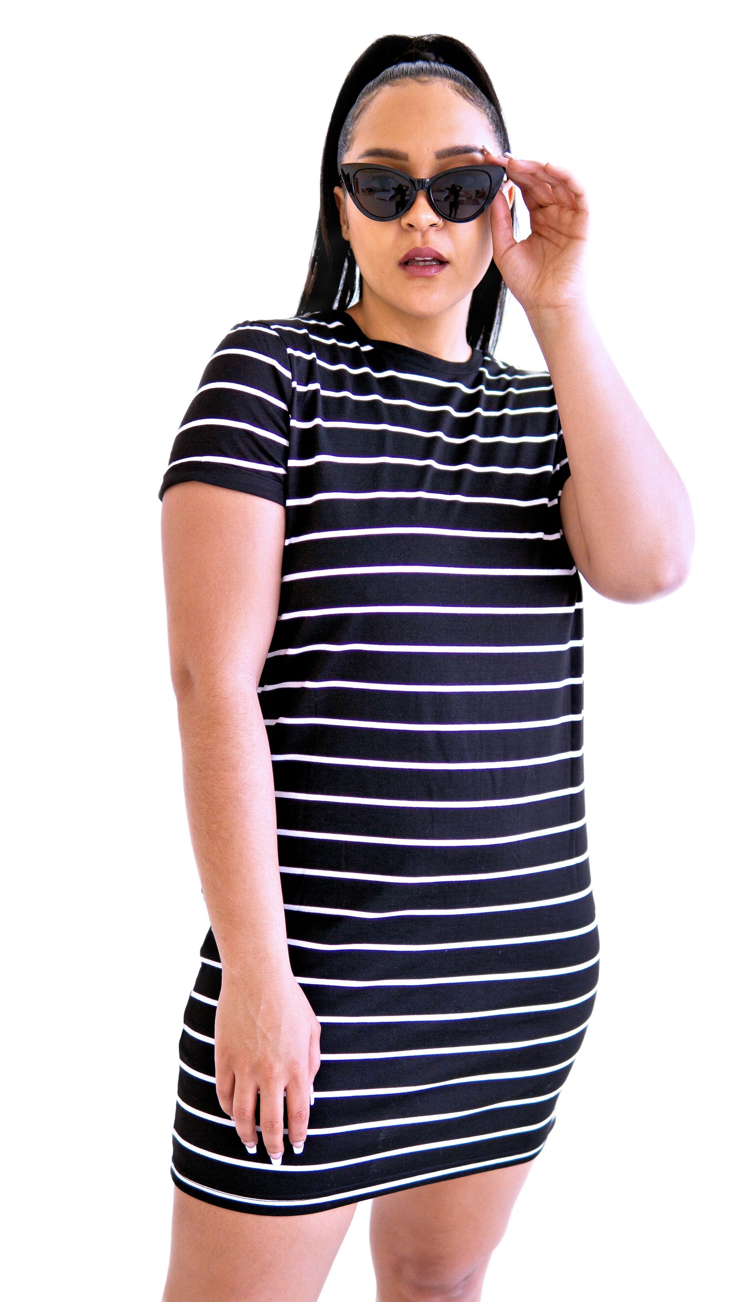 Oversized Striped T-Shirt Dress