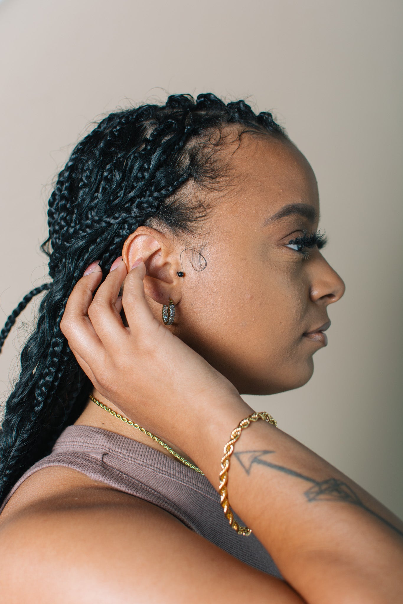 Baguette Eternity Earrings