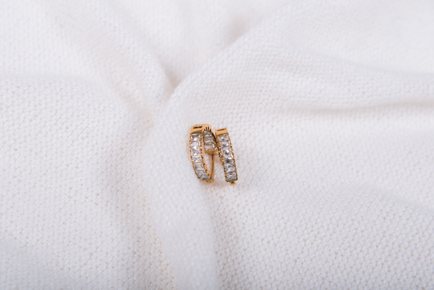 Baguette Eternity Earrings