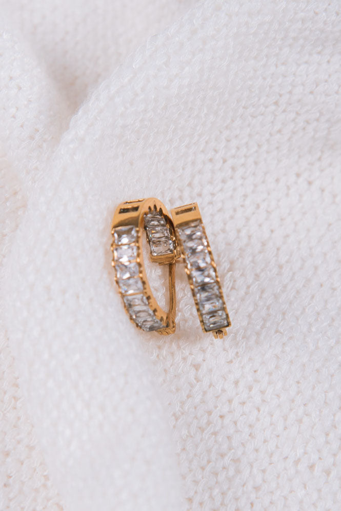 Baguette Eternity Earrings