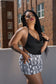 Snakeskin Print Skirt w/ Slit