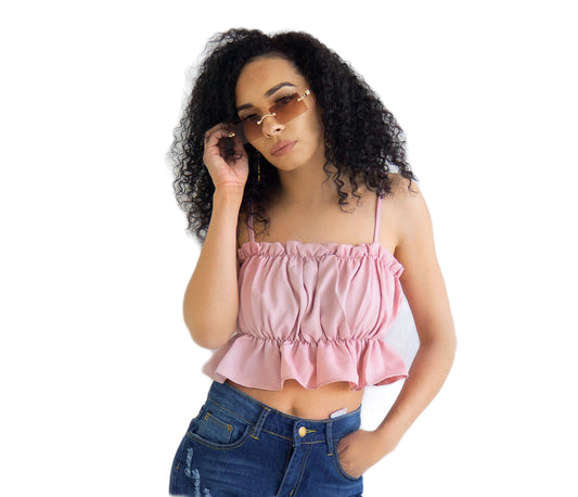 Ruched Crop Tank