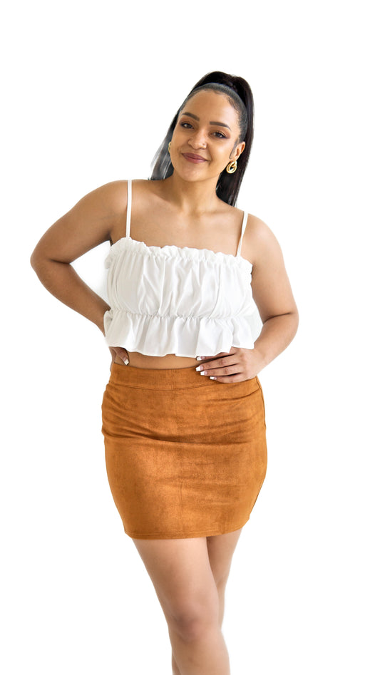 Suede Mini Skirt