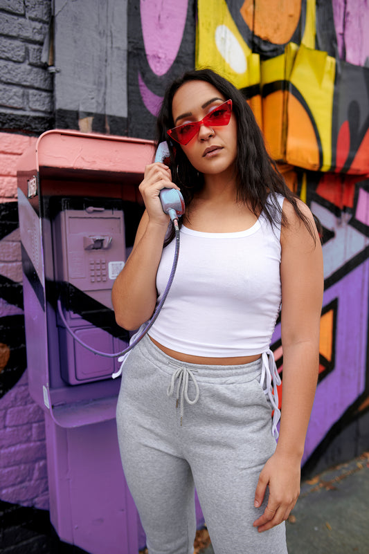 Drawstring Crop Tank