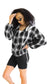 90s Plaid Cropped Jacket