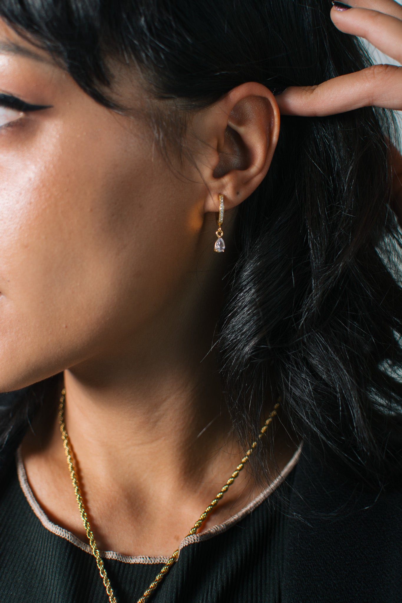 Raindrop Dainty Hoops